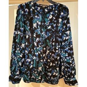 Karl Lagerfeld Paris Style G8DTY97L  Women's Sz Large Lace trim Old Money floral